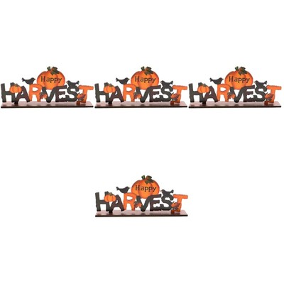 4 Pcs Home Themed Thanksgiving Decorations Prop Traditional Holiday