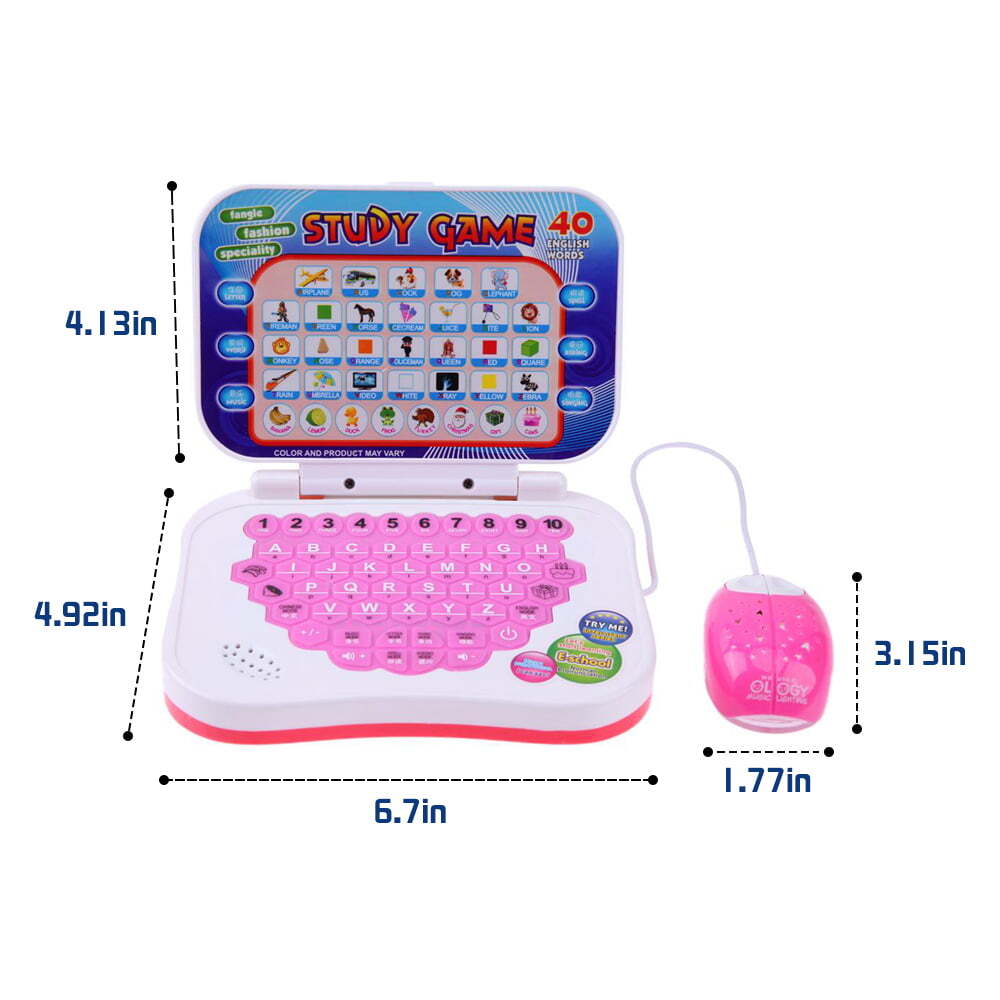 Bilingual Early Educational Learning Machine Kids Laptop Toys with Mouse