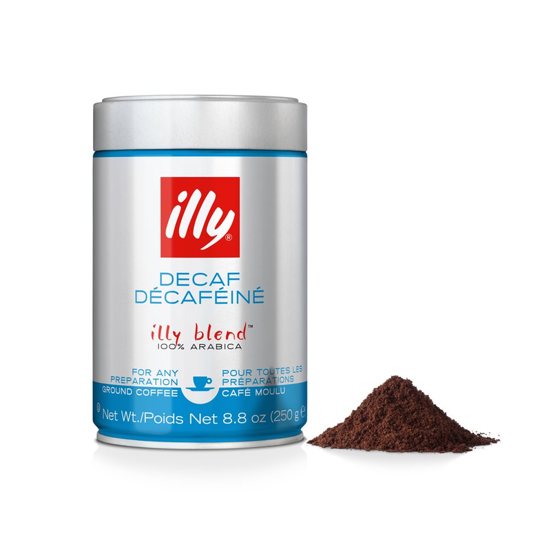 Illy Ground Coffee Decaf Classico Medium Roast, 8.8 Oz