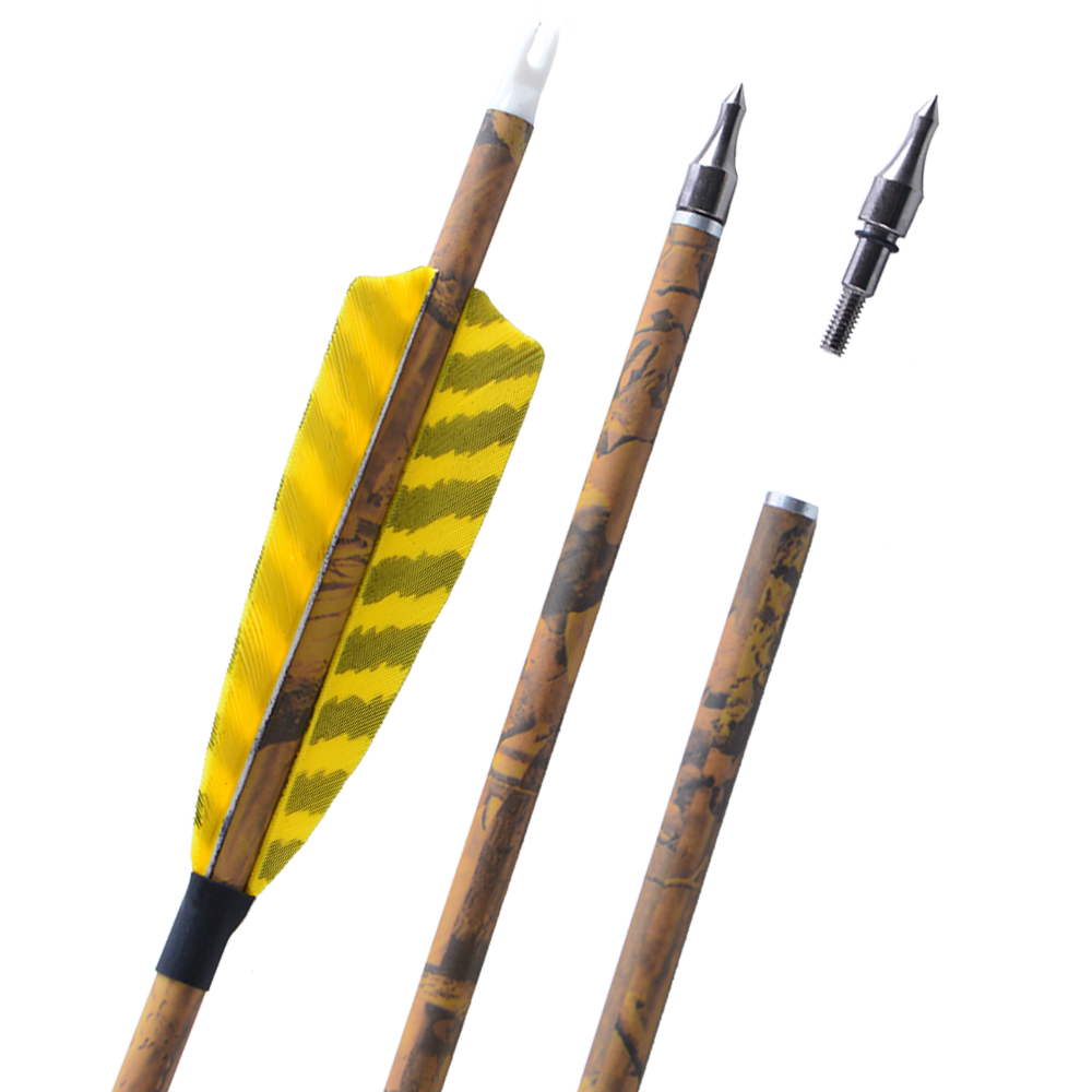 6/12 30" Carbon Arrows SP500 4" Feather Compound Recurve Bow Archery Hunting
