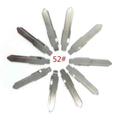 10pcs/lot Type 52# Metal Blank Uncut Flip KEYDIY/VVDI/JMD Remote Key Blade
