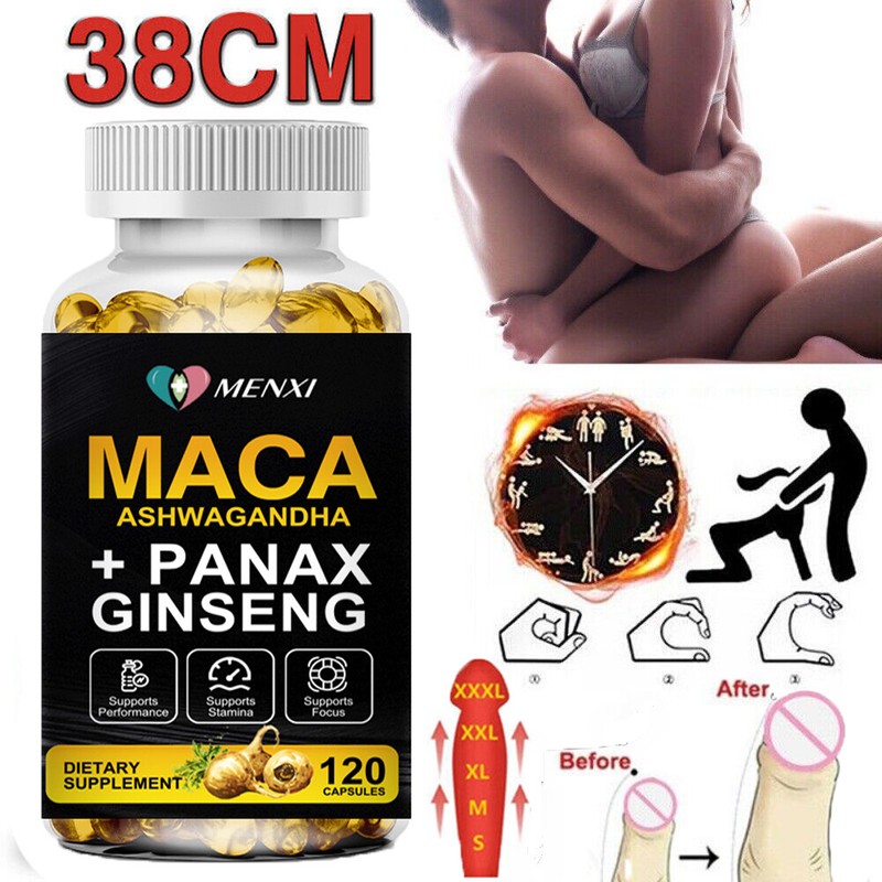 Organic Maca Root 120 Capsules 10000mg, Peruvian Maca Extract for