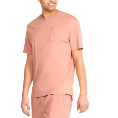 

Puma Mmq Футболка с круглым вырезом и коротким рукавом Мужские розовые повседневные топы 53346324, Розовый, Puma Mmq Crew Neck Short Sleeve T-Shirt