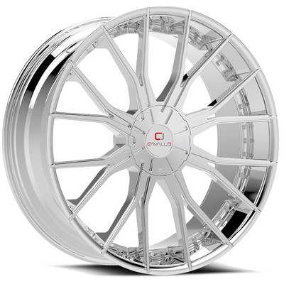 22x8.5 Cavallo CLV-36 Nano Chrome Wheel 5x4.5/5x120 (38mm)