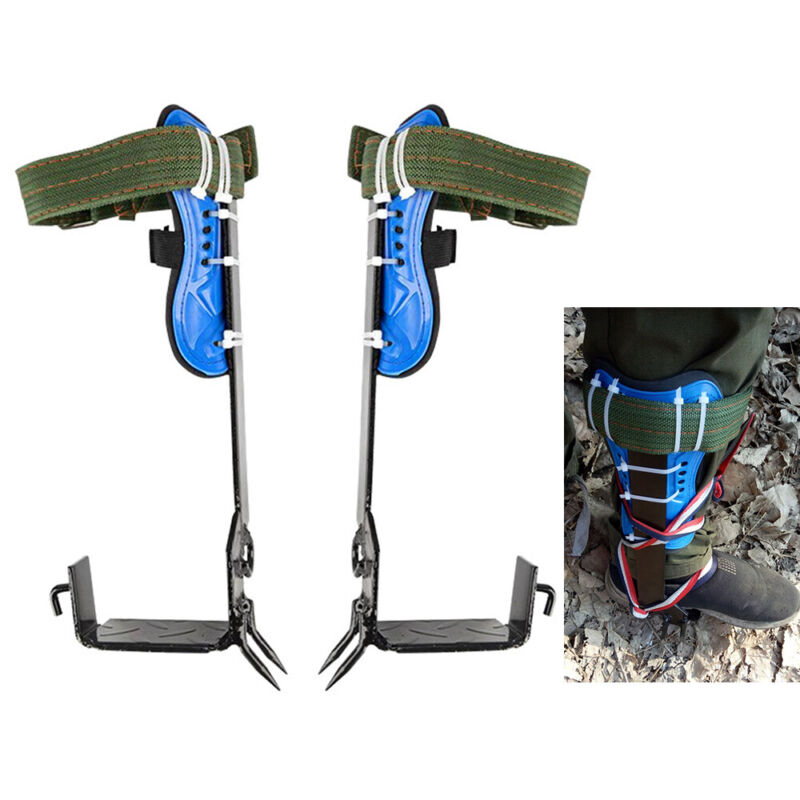 2 Gear Tree Climbing Spikes w/Harness Safety Adjustable Belt Tree Climbing Set !