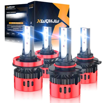 9005+H11 LED Headlight 4Pcs Bulbs Hi+Low Beam For Honda Accord Sport 2017-2016
