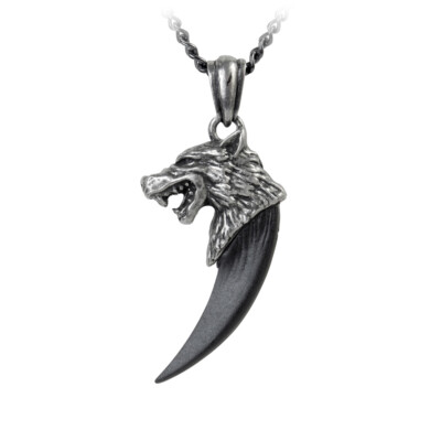 Alchemy Gothic Wolf Macht Fang Tooth Pendant Viking Saxon Necklace P788 Men's