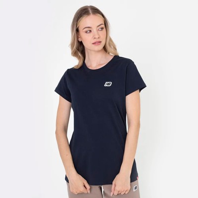 

Женская футболка New Balance Wmns Small Logo SS Lifestyle eclipse, Синий, New Balance Wmns Small Logo SS Lifestyle T-Shirt