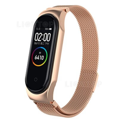 For Xiaomi Mi Band 7 Silicone Leather Stainless Steel Watch Band Strap Bracelet