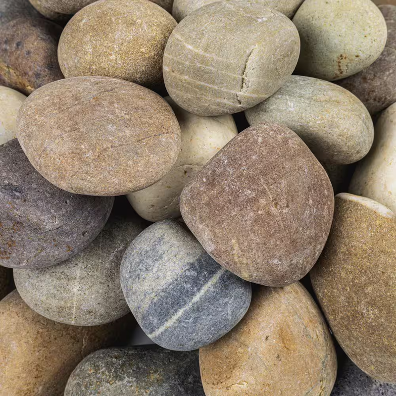 MSI Landscape Rock Decorative Garden Pebbles Multi Color 1 to 2 Inch 0.5 Cu Ft