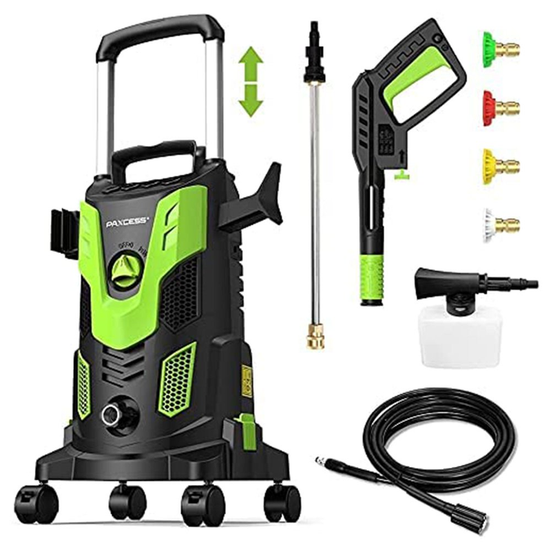3000 PSI Portable Electric Power Washer wioth Wheels and Acc