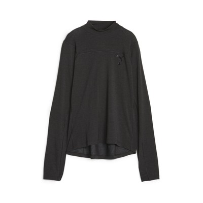 Puma Seasons Mock Neck Long Sleeve Athletic T-Shirt Womens Size L  Casual Tops 5