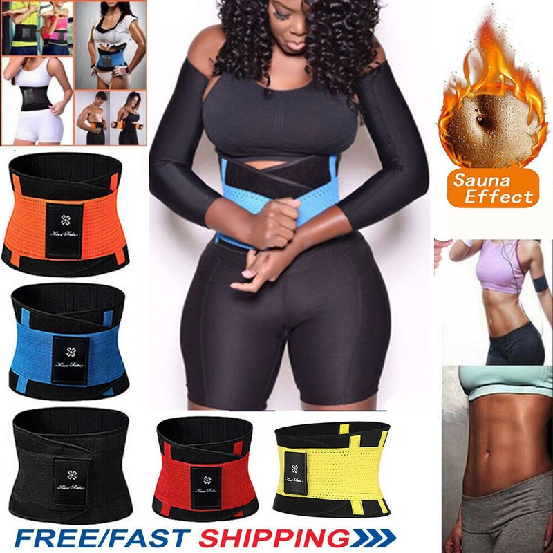 FAJAS Women's Sport Waist Trainer Trimmer Sauna Sweat Belt Slimming Body Shaper
