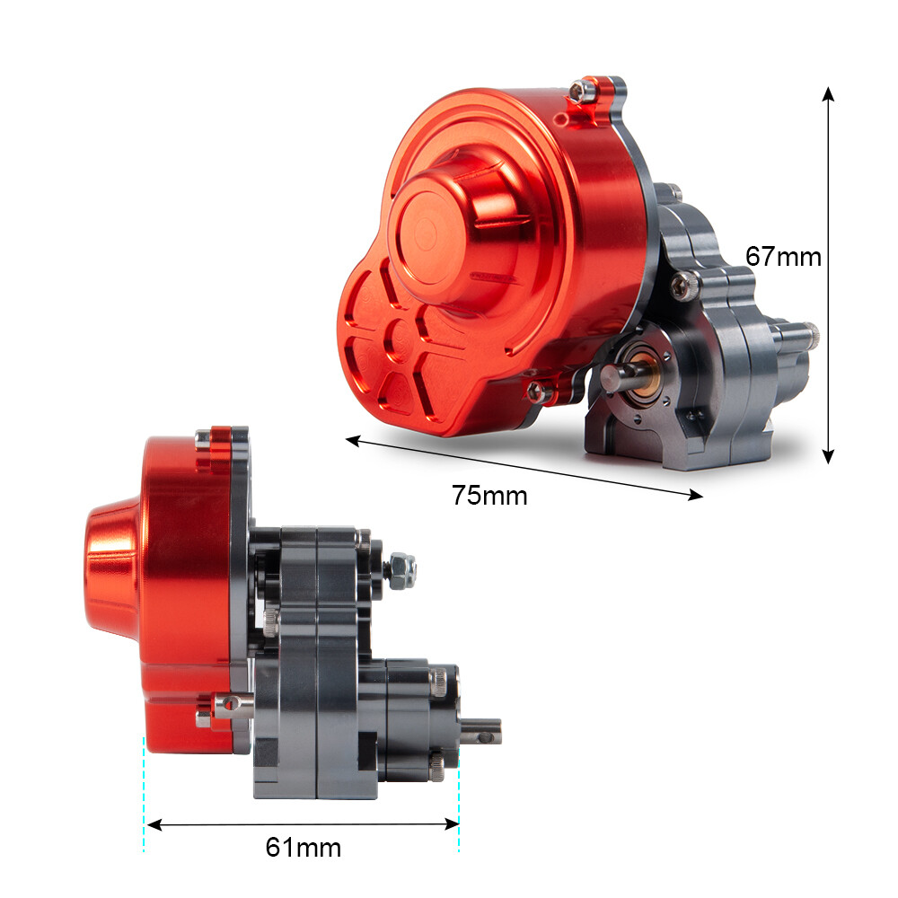 Lcg Transmission Metal Transfer Case With Reverse Shaft - Upgrade For 1 ...