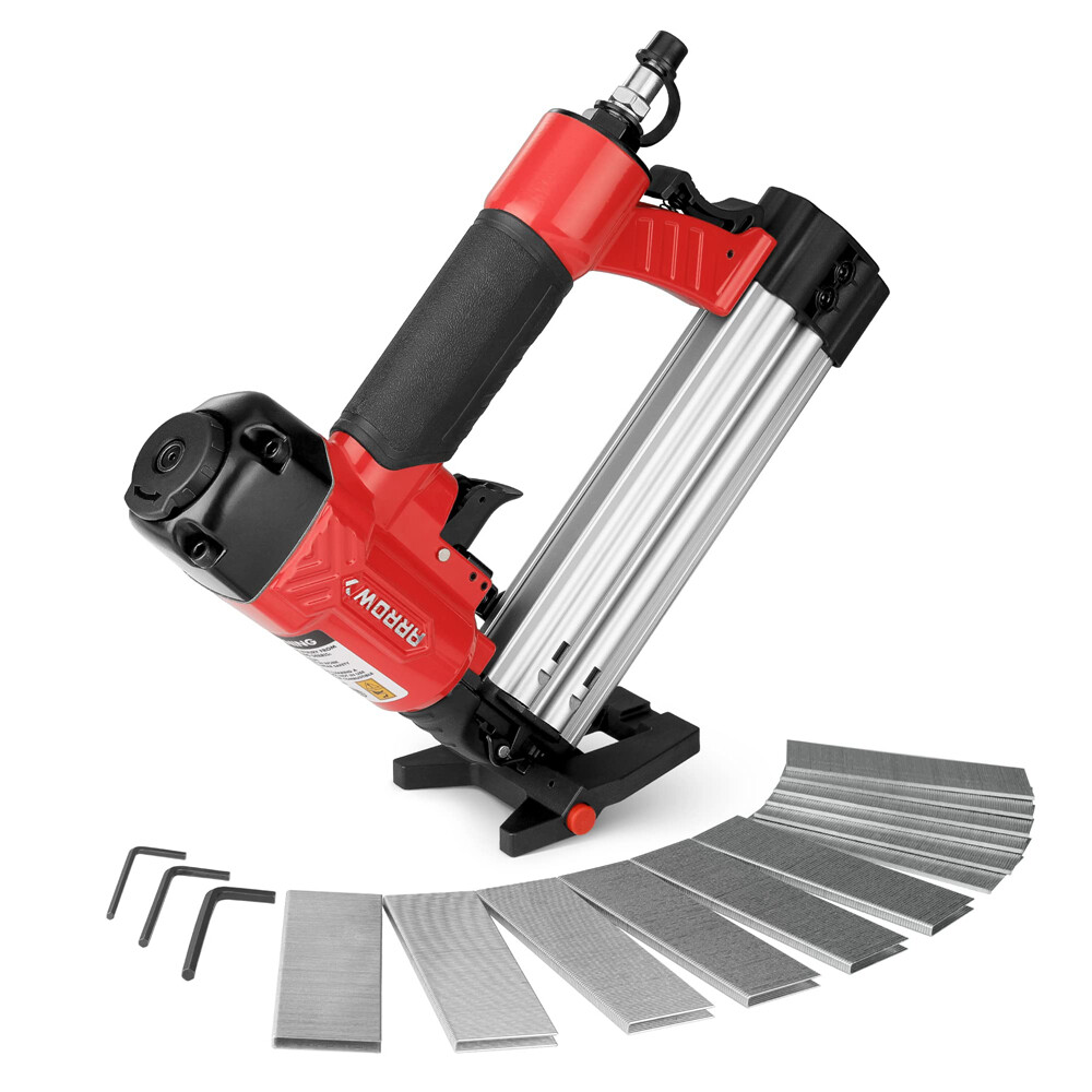 Arrow 4-in-1 Pneumatic 18 Gauge Flooring Stapler/Nailer 18GA Staple Gun/Nail Gun