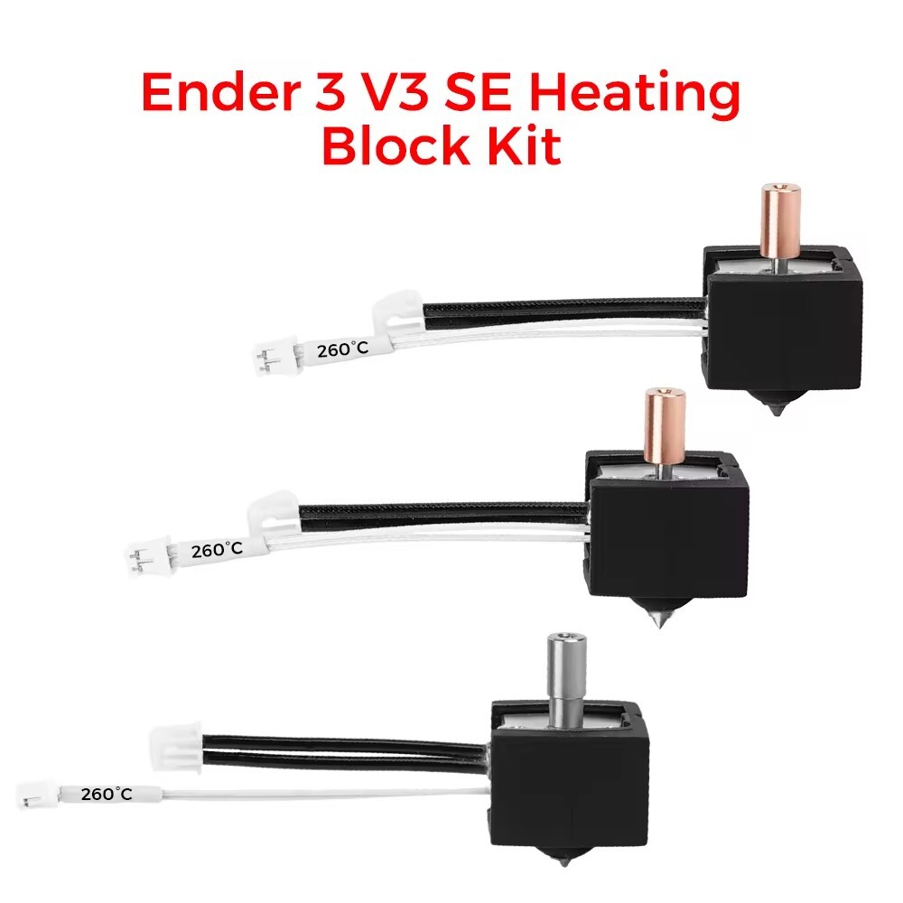 Replace Heating Block Kit For Creality Ender 3 V3 SE Extruder 3D Printer Parts