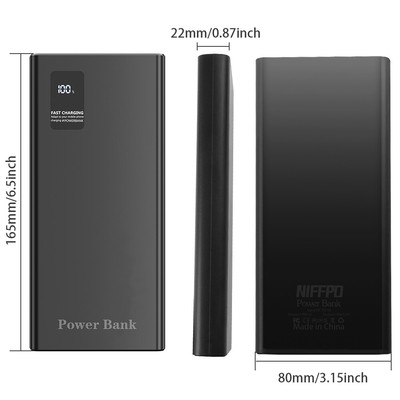 30000MAH Portable Power Bank LCD LED 2 USB Battery Charger For Mobile Phone US