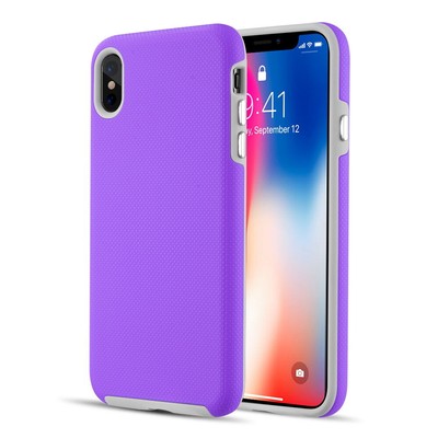 GSA EZpress Hybrid Case For iPhone XS Max (6.5'')  Purple Gray