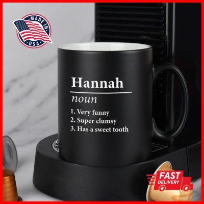 Personalized Name Definition Black Mug Gifts Ideas Presents For Mum Dad Birthday
