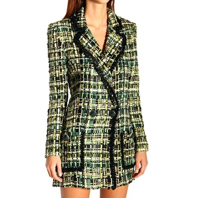 Pre-owned Elisabetta Franchi Elegant Forest Green Buttoned Jacket