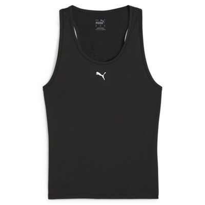 Спортивная майка с круглым вырезом и логотипом Puma Run Cloudspun, женская черная повседневная спортивная майка