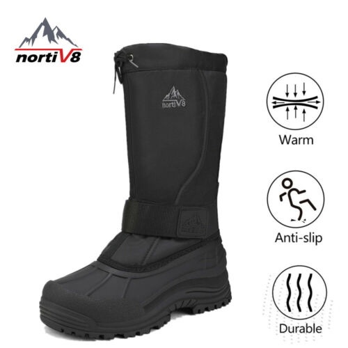 's Waterproof Hiking Winter Snow Boots Insulated Fur Lightwe