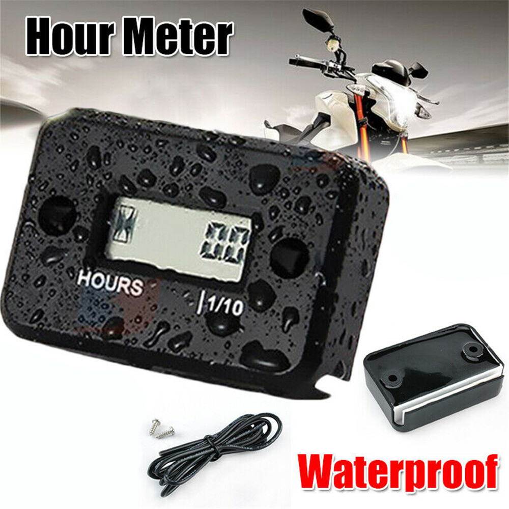 Waterproof Digital Hour Meter Sport Motorcycle ATV Snowmobile Marine Dirt Bike