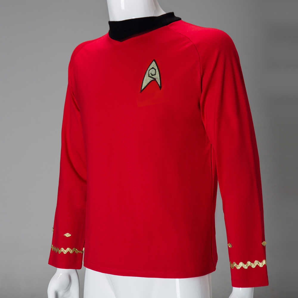 The Original Series Captain Kirk Gold Shirts TOS Spock Blue Red Uniforms Costume