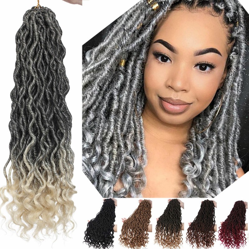 New Goddess Faux Locs Curly Crochet Braids Dreadlocks Braiding