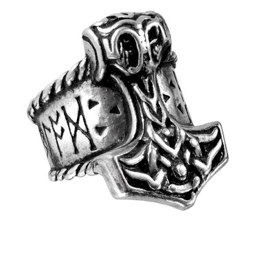 Alchemy Gothic Thor's Runehammer Pewter Ring BRAND NEW