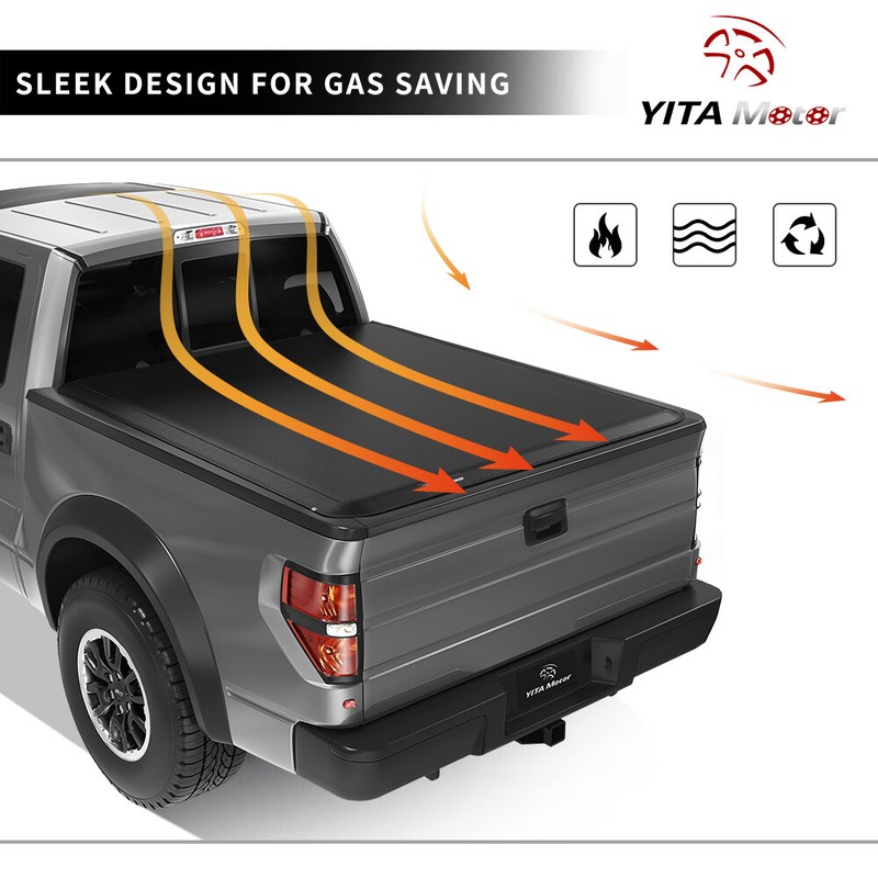 For 2002-2024 Dodge Ram 1500 2500 3500 6.4ft Soft Roll Up Tonneau Bed Cover