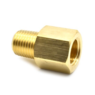 1/4'' NPT Male x 1/4'' NPT Female Hex Bushing Adapter Brass Fitting- FB404