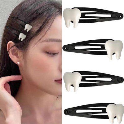 Tooth Shaped Hair Clips Goth Gothic Halloween Hair Accessories for Women Girls T