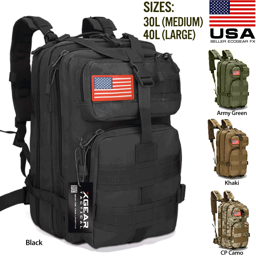 Military Tactical Backpack Daypack Bug Out Bag for Hiking Camping School Travel