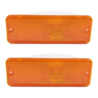 Set Park Lights fits 75-77 F100 F150 F250 Pickup 75-78 E-Series Van Amber Lens