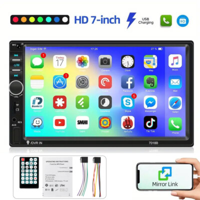 7'' 2Din Car Stereo Radio Bluetooth Touch Screen MP5 Player AUX FM TF Mirror Link
