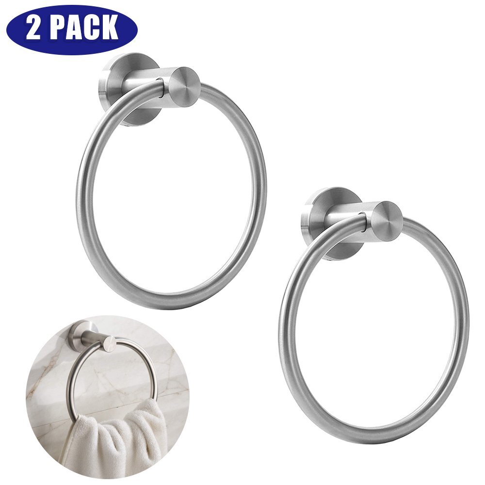 Ring Brushed Nickel Hand Towel Holder Stainless Steel Us
