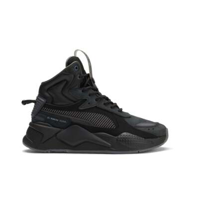 

Puma RsX Mid Militia Lace Up Boys Черные кроссовки Повседневная обувь 38249101, Черный, Puma RsX Mid Militia Lace Up
