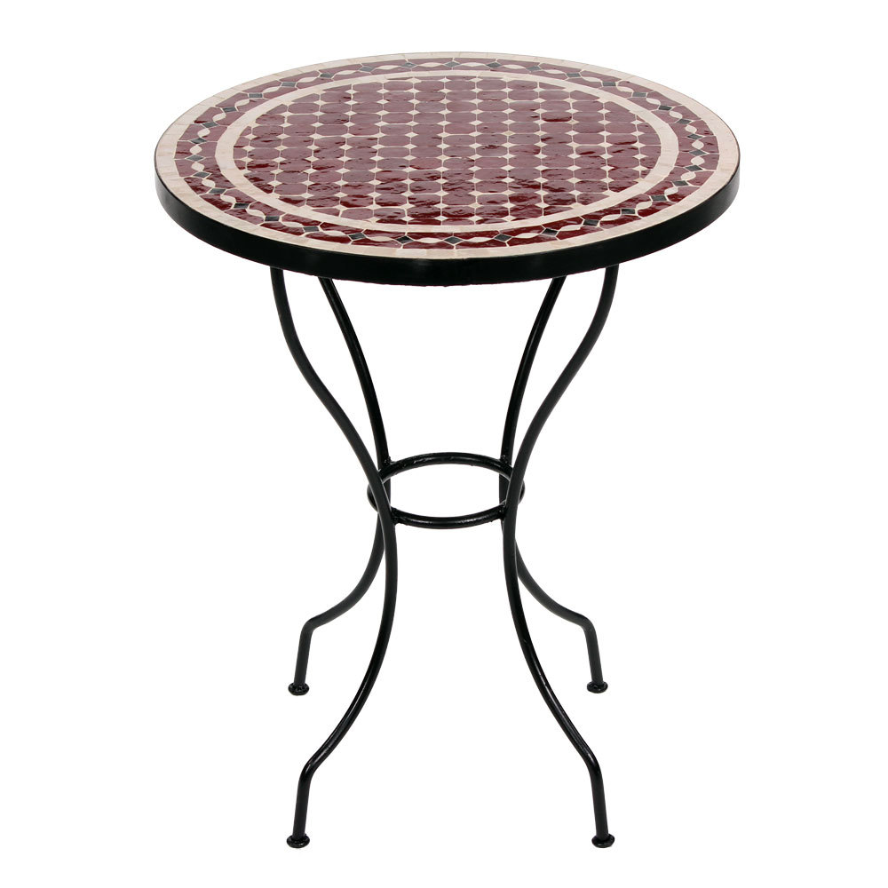 Marokkanischer Mosaiktisch orientalischer Tisch Bistrotisch Gartentisch 60cm Fer