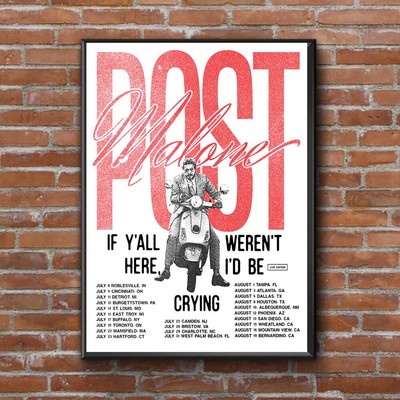 Post Malone Tour in 2024, Concert Poster, No Frame