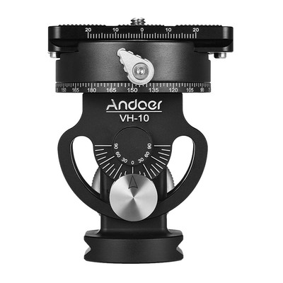 Andoer VH-10 2 Way Pan/Tilt Tripod Head Panoramic Bird Watching Photography Y7P8