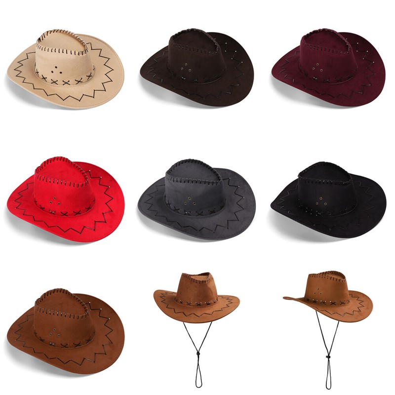 Men s Hats New Women Men Retro Western Cowgirl Cowboy Cap Head Wear 