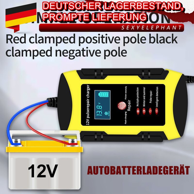 AutobatterladegerÃ¤T 6a 12v Desulfator Impuls BatterieladegerÃ¤Te FÃ¼R Kfz