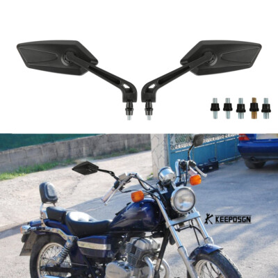 For Honda Rebel 300 CMX 300 250 500 1100 Motorcycle Side Mirrors Rearview Black