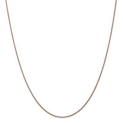 Pre-owned Superdealsforeverything Real 14kt Rose Gold 1.0mm Spiga Chain; 24 Inch; Lobster Clasp In Pink