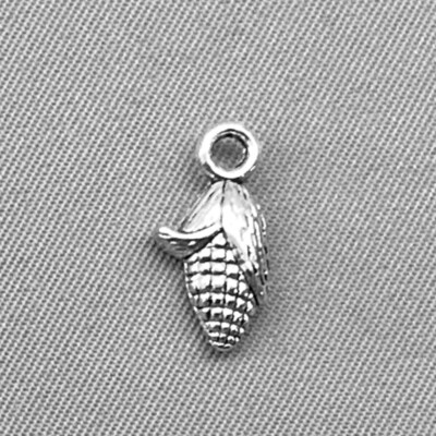 Corn on the Cob Farm Food Charms 15x7mm Antique Silver Plated Alloy Q6 Per Pkg