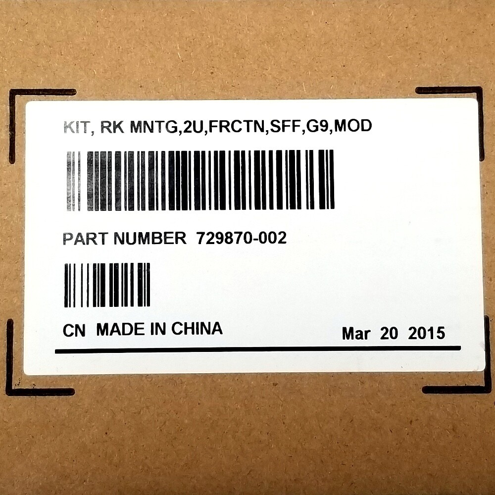 NEW HP 729870-002 Server 2U Rackmount Rails Rail Kit for Proliant DL380 G9