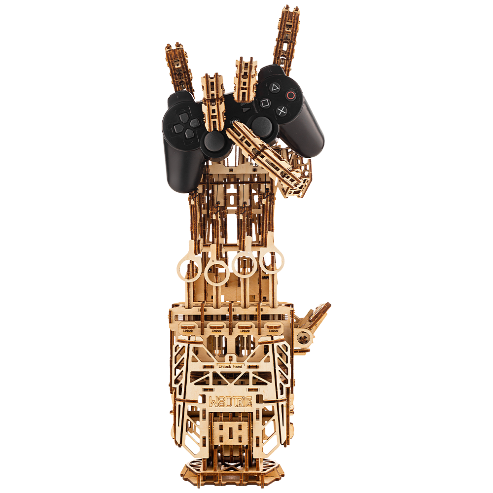 Wood Trick Cyber Hand Robot Wooden 3d Mechanical Model Kit Puzzle Toy Gift