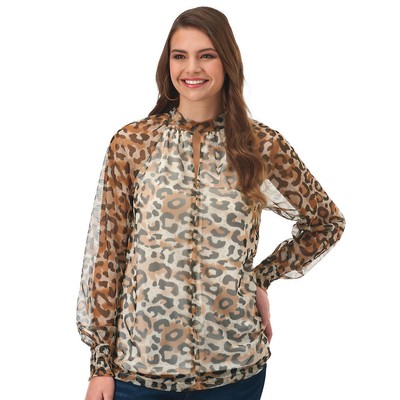 

Блузка с вырезом-капляром K Jordan Moc, Animal print