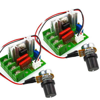 2PCS AC220V 2000W SCR Voltage Regulator Dimmer Thermostat Motor Speed Controller